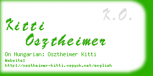 kitti osztheimer business card